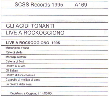 a169 gli acidi tonanti: live a rockoggiono 1995